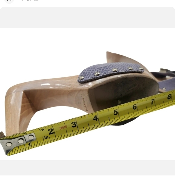 Ferragamo Italy  Horseshoe Peep Toe Heels Size 7-7.5 B - Picture 7 of 8